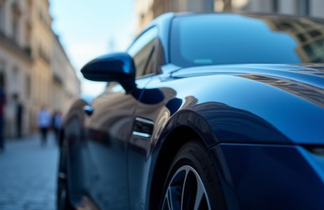 Voiture de luxe parfaitement détaillée à Paris